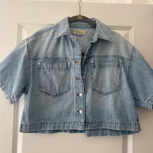 Madewell light Blue Denim Crop Jacket